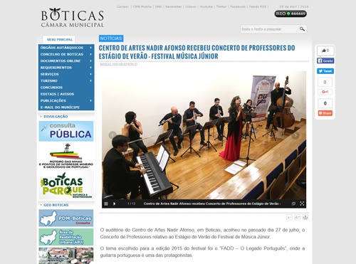 Website Município de Boticas