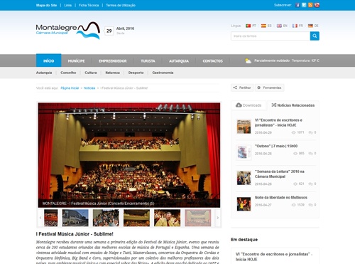 Website Município de Montalegre