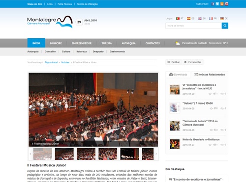 Website Município de Montalegre