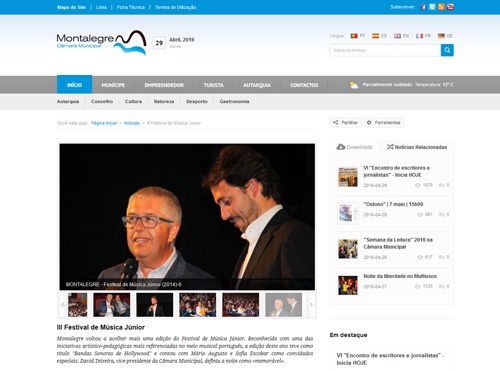 Website Município de Montalegre