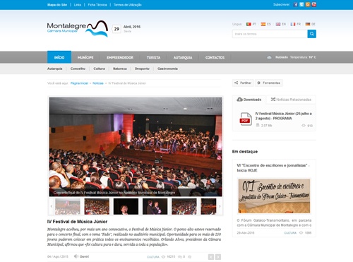 Website Município de Montalegre